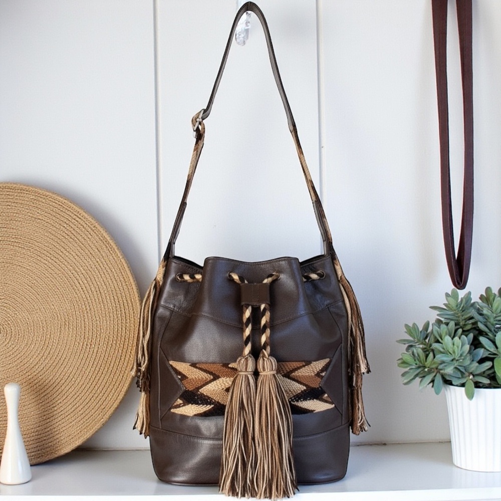 Camden Layne Boho Brown and Tan Shoulder Bag - Picture 11 of 11